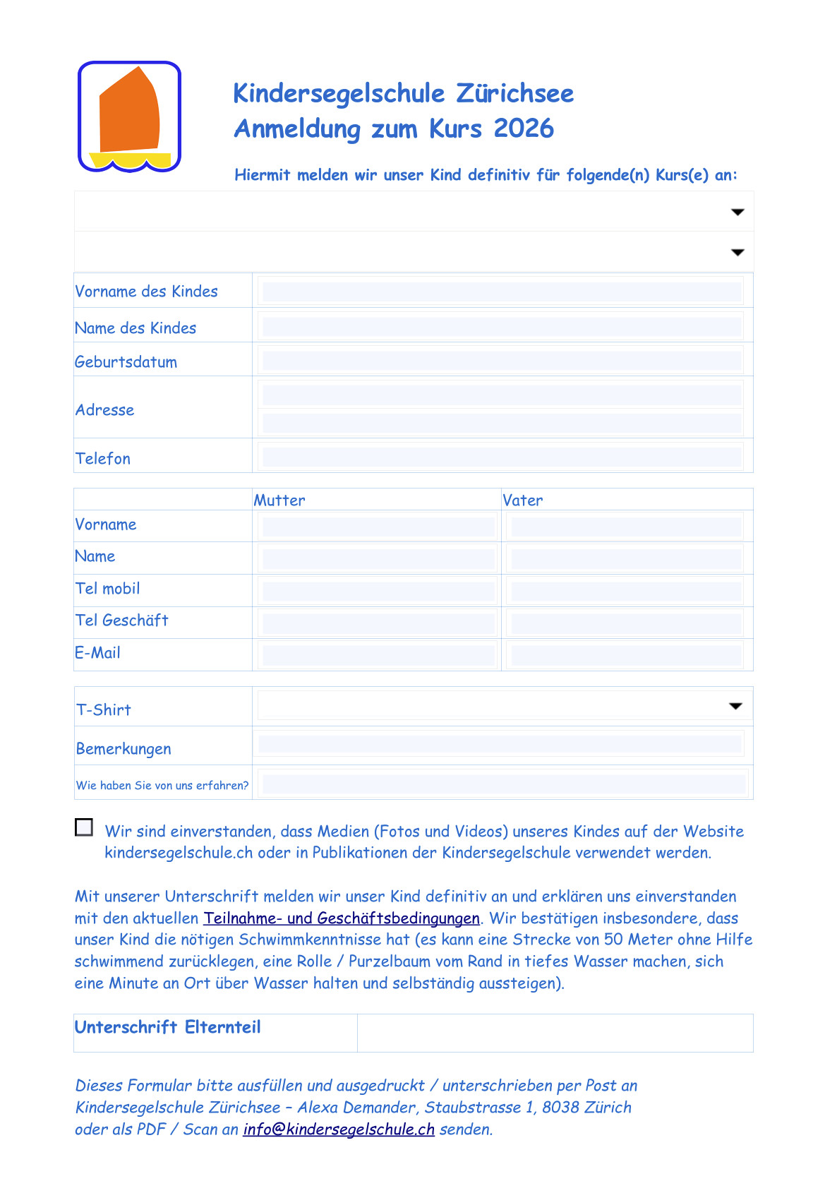 anmeldeformular